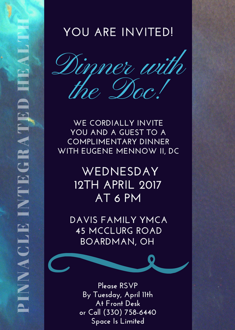 Wednesday 12th April - Dinner With The Doc!