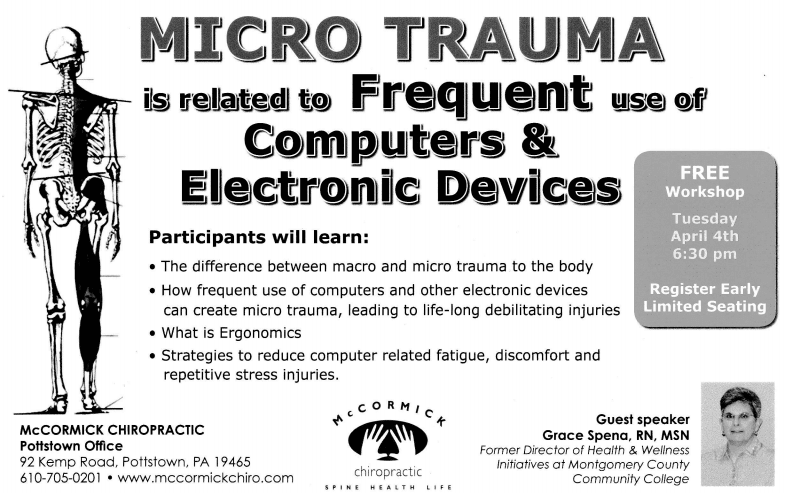 Free Micro Trauma Workshop - April 4th!
