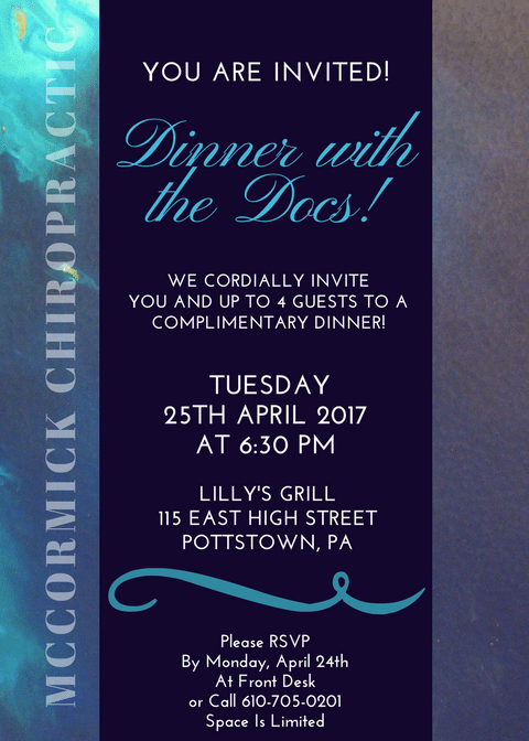 You're Invited - Dinner With The Docs!